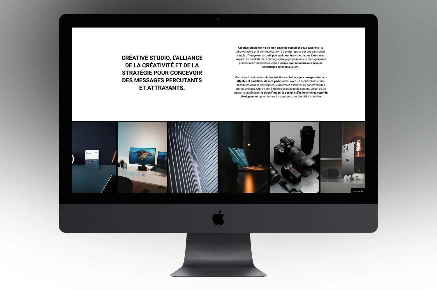 Aperçu d’une création visuelle pour une page web réalisée par Anthony Carrel