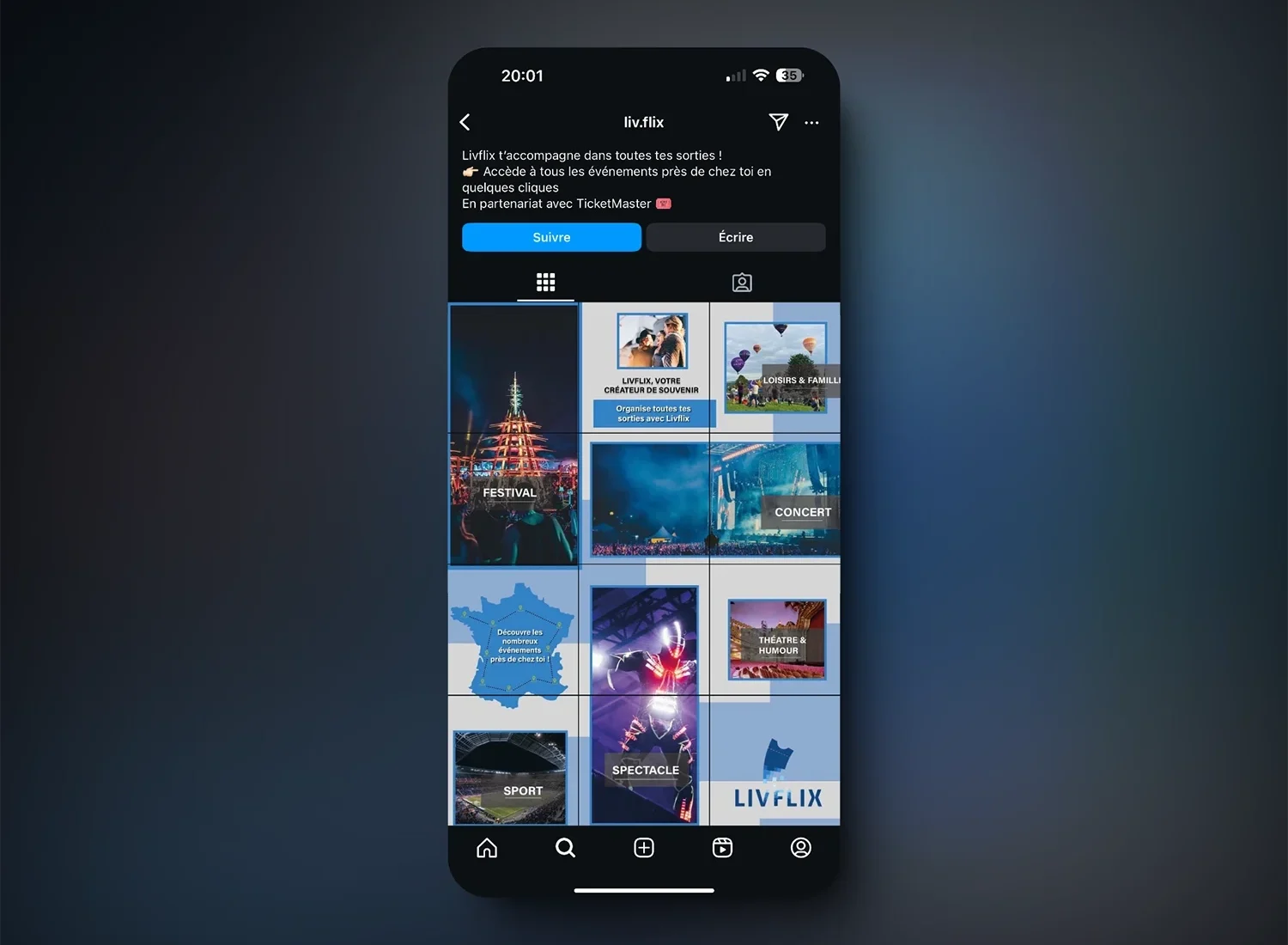Mise en page créative en forme de puzzle pour une grille Instagram harmonieuse et impactante